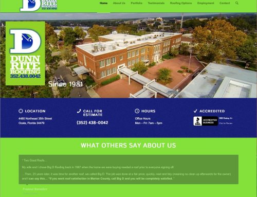 DunnRite Roofing Web Design